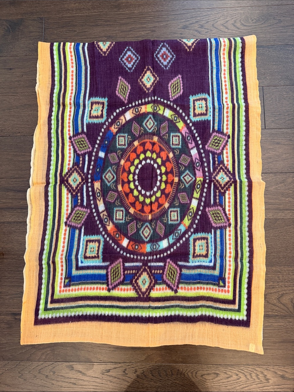Anu by Natural Infinity/Circle Bohemian Wool Scarf - C36-074